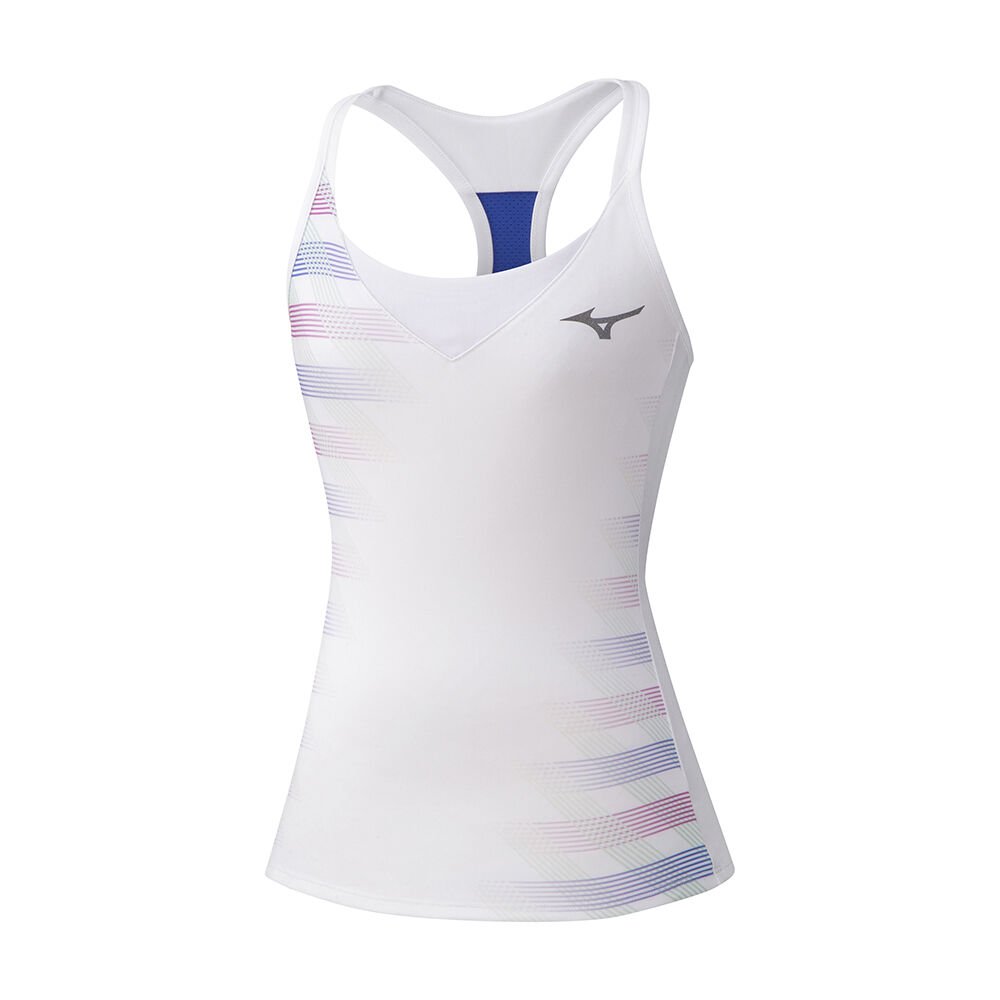 Camisolas de Alças Mizuno Printed - Mulher - Branco - VXCZQ5826